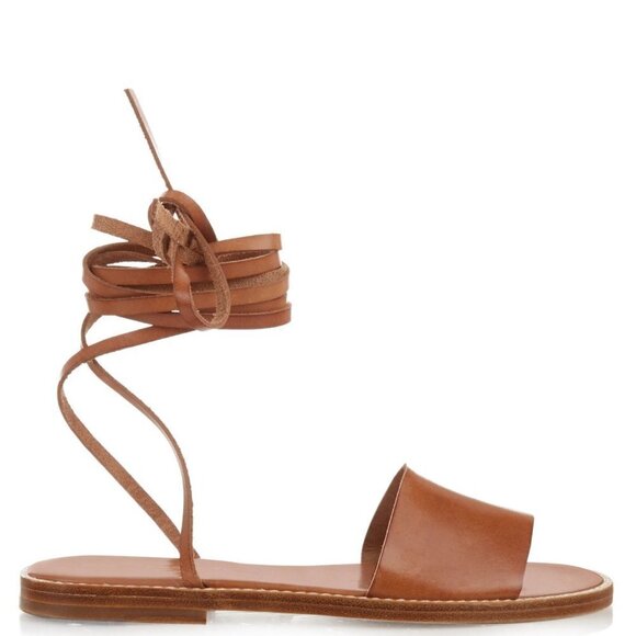 NEW  MAXMARA WEEKEND TIFFANY Leather Wrap Sandals - Picture 2 of 7